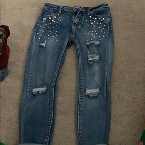 Beaded jeans
